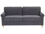 3-Sitzer Sofa RONNEBY Dunkelgrau - Grau - Eiche Hell