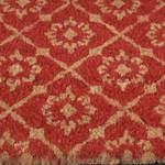 Paillasson coco avec motif floral Marron - Rouge - Fibres naturelles - Matière plastique - 60 x 2 x 40 cm