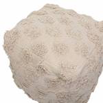 Sitzpouf Lara Beige - Textil - 55 x 45 x 55 cm