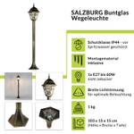 Stehlampe SALZBURG Gold - Graumetallic - Silber / Grau - Silbergrau - Höhe: 103 cm