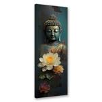 KUNSTDRUCK Buddha and Lotus Flower 2 40 x 120 cm