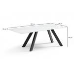 Table basse 120x60cm céramique NEVADA 08 Blanc - Céramique - 120 x 45 x 60 cm