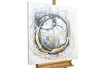 Acrylbild handgemalt Golden Union Gold - Grau - Massivholz - Textil - 80 x 80 x 4 cm