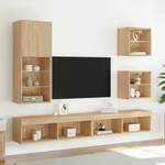 TV-Schrank mit LED-Leuchten D834 Eiche Sonoma Dekor