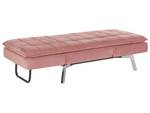 Chaise longue LOIRET Rose foncé - Argenté