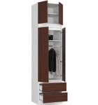 Surmeuble pour Armoire S60 2T CLP Imitation wengé - Blanc