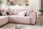 Ecksofa SAMU Sofa Cord Pink - Ecke davorstehend links