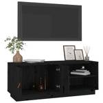 TV-Schrank D368 Schwarz - Massivholz - 34 x 40 x 105 cm