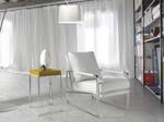 Polsterer Sessel aus weißem Kunstleder Weiß - Kunstleder - Textil - 67 x 89 x 100 cm