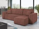 Ecksofa Karl Cord Rosé