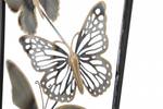 Paneel mit Schmetterlingen Schwarz - Metall - 3 x 90 x 31 cm