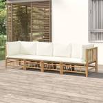 Salon de jardin 3028492-16 (lot de 4) Marron - Blanc crème - Blanc