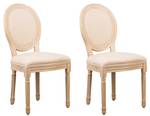 Lot de 2 chaises RICHELIEU Beige - Bois massif - 49 x 97 x 58 cm