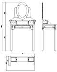 Schminktisch Amori Weiß