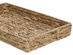 Tablett KONTUM 2-tlg Beige - Blau - Naturfaser - 23 x 5 x 37 cm