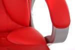 Fauteuil de bureau Basel Rouge - Cuir synthétique - 64 x 125 x 72 cm