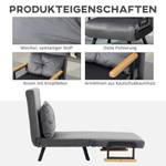 Schlafsofa 839-834V00CG Glas Grau