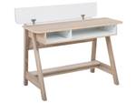 Bureau JACKSON Marron - Blanc - Bois manufacturé - 110 x 75 x 60 cm