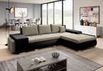 Ecksofa ARZO MINI Beige - Schwarz - Breite: 290 cm