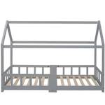 Kinderbett  M378-01 Grau - Holzwerkstoff - 94 x 140 x 207 cm