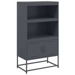 Highboard DE3046 Grau - Metall - 39 x 124 x 69 cm