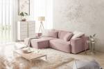 Ecksofa SAMU Sofa Feincord Pink - Ecke davorstehend links