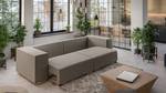 Big Sofa Tover mit Schlaffunktion Hochglanz Beige