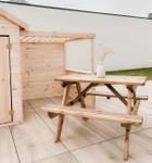 Picknicktisch WAPITI L. 90 cm Braun - Holzwerkstoff - 90 x 57 x 90 cm