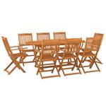 Garten-Essgruppe (9-teilig) 3011567-1 Braun - Massivholz - Holzart/Dekor - 90 x 75 x 180 cm