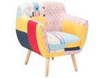 Fauteuil MELBY Bleu - Multicolore - Chêne clair - Rouge - Jaune