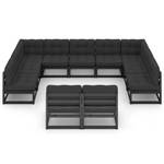 Garten-Lounge-Set 3009757-2 (11-teilig) Anthrazit - Schwarz