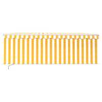 Auvent rétractable 3014348-2 Blanc - Jaune - Largeur : 400 cm