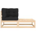 Garten-Lounge-Set (2-teilig) Schwarz - Holz