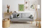 Canapé droit scandinave ELGA convertible Gris lumineux