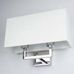 Wandleuchte HOTEL Creme - Graumetallic - Silber / Grau - Silbergrau - 35 x 27 x 18 cm - Flammenanzahl: 2