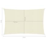 Voiles d'ombrage 3016419-7 Blanc crème - 600 x 300 cm