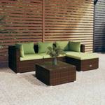 Salon de jardin (lot de 5) 3013632-6 Marron - Vert