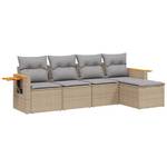 Gartensitzgruppe K629(5-tlg) Beige - Massivholz - 69 x 62 x 55 cm