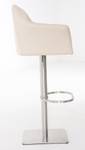 Tabouret de bar Damaso Lot de 2 Blanc crème - Argenté