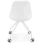 Fauteuil De Bureau STEF Blanc - Métal - 60 x 92 x 60 cm