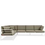 Garten-Ecksofa RAMBE Beige - Weiß