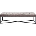 Banc Crossover Velours / Acier - Taupe / Noir