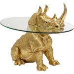 Table d'appoint rhinocéros Doré - Verre - 65 x 55 x 49 cm