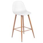 Tabouret de bar Rodrik (Lot de 2) Blanc - Textile - 42 x 100 x 49 cm