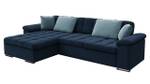 Ecksofa Diana Premium Blaubeerblau - Ecke davorstehend links - Tiefe: 280 cm