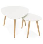 Table Basse TETRYS Blanc - Bois massif - 66 x 45 x 116 cm