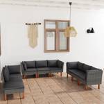 Garten-Sofa-Set (9-teilig) 3009634-21 Grau