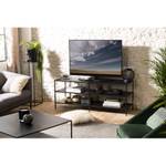 Meuble TV industriel 2 étagères métal Noir - Métal - 45 x 55 x 140 cm