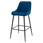 Barhocker PASSO Velour Blau - Dunkelblau