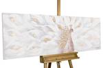 Acrylbild handgemalt Legendary Beige - Massivholz - Textil - 150 x 50 x 4 cm